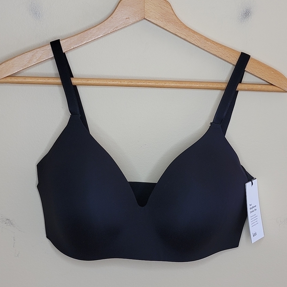 NWT Knix Wing Woman Contour Bra in Black Size 6 Plunging Neckline